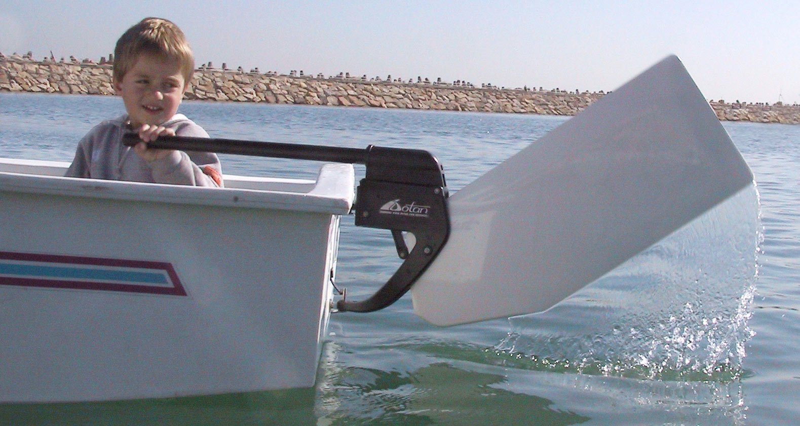 The Dotan Optimist rudder's wrist action takes a one second to perform