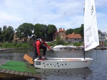 Dotan's Kick-Up Rudder with wooden blade, holes with Ø8 mm